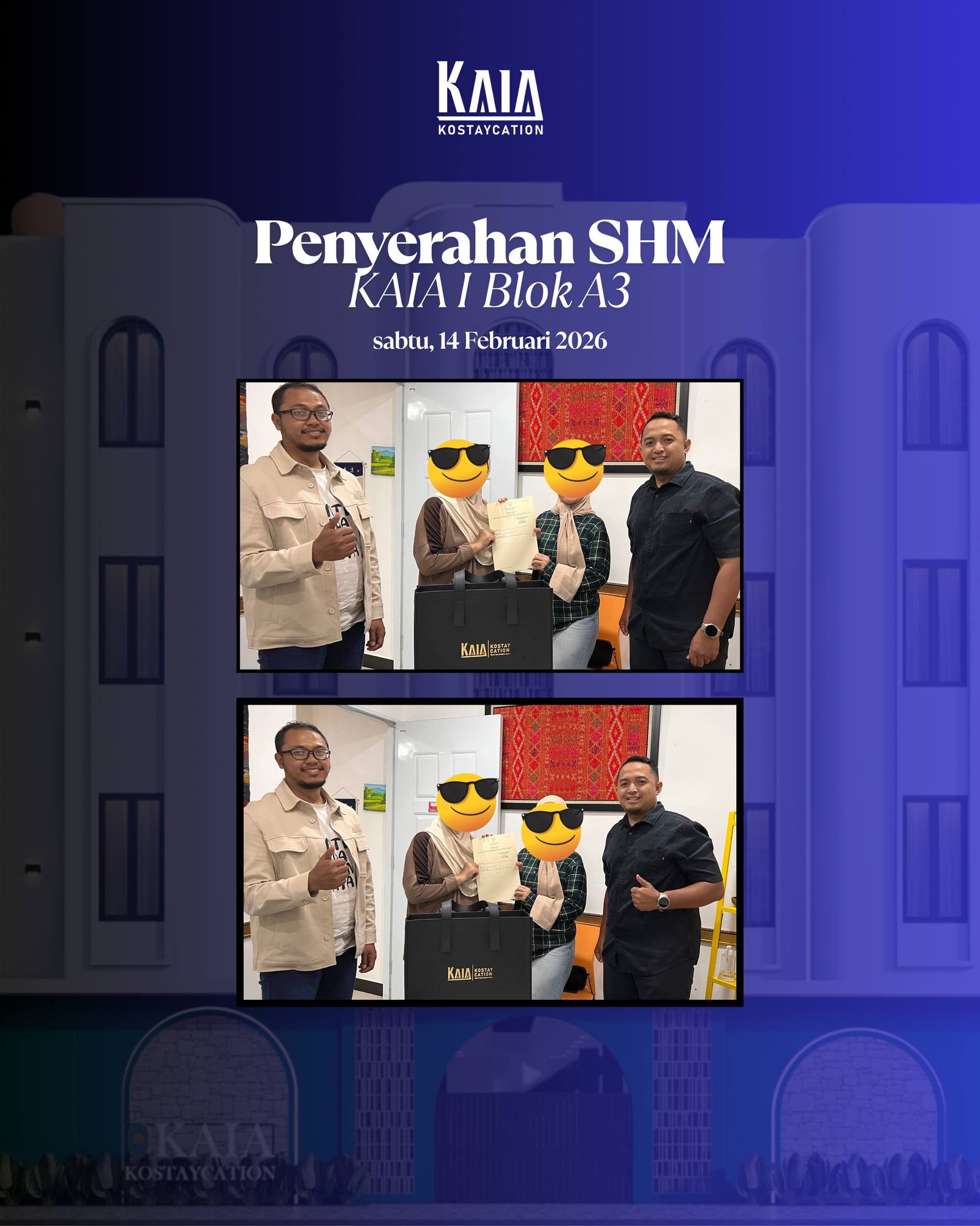 Penyerahan SHM KAIA Kostaycation A3